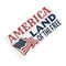 4th of July America Land of the Free Wood Sign 12 1/4" x 7 1/2"